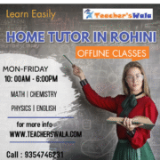 Home tutor in Rohini